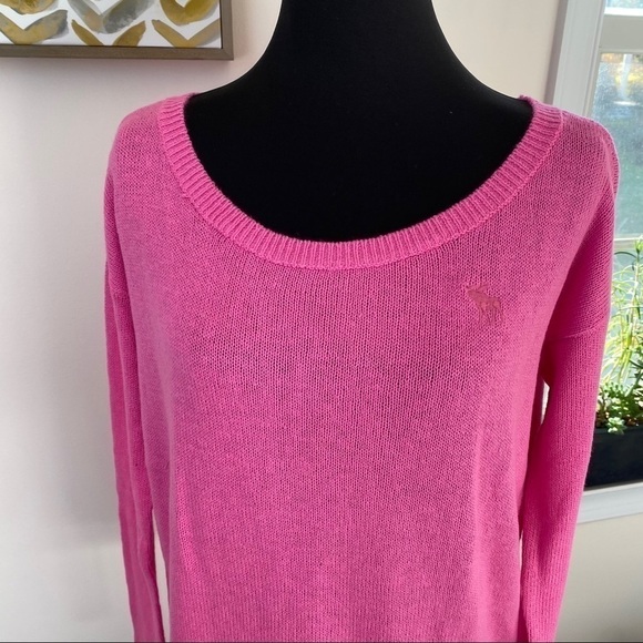 Abercrombie & Fitch pink cotton blend pullover size small - Picture 2 of 9